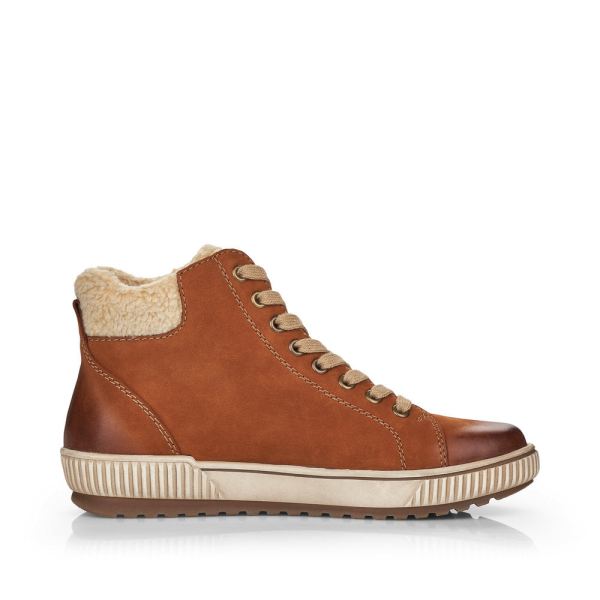 Remonte Suede leather Women's mid height boots | D0770-02 Ankle Boots - Brown Combination | Free Delivery