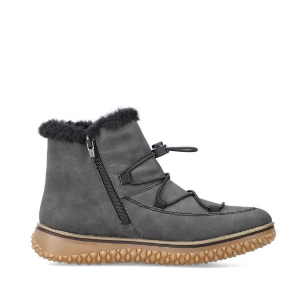 Rieker Synthetic leather Women's short boots| Z4278 Ankle Boots - Grey | Free Delivery