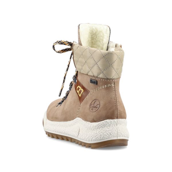Rieker Synthetic leather Women's Short Boots| Y4731 Ankle Boots - Beige | Free Delivery