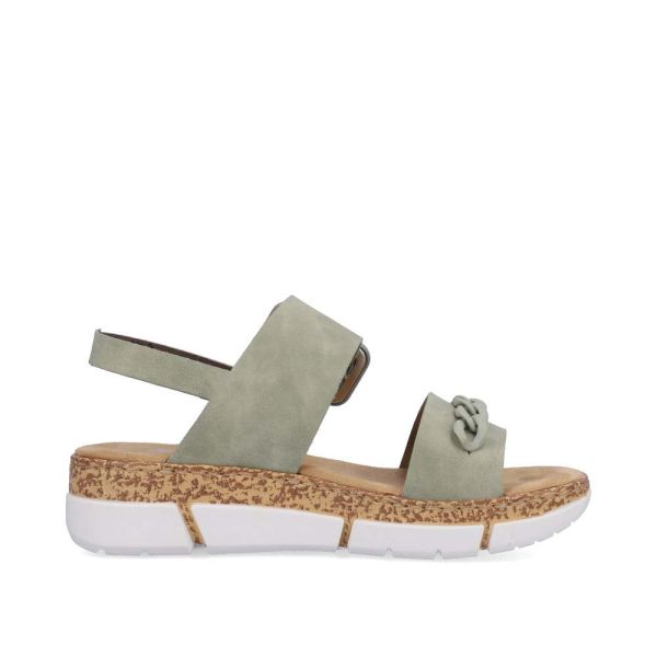 Rieker Women's sandals | Style V2350 Casual Sandal - Green | Free Delivery