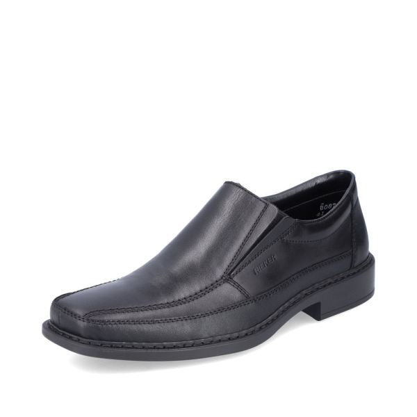 Rieker Men's shoes | Style B0873 Dress Slip-on - Black | Free Delivery