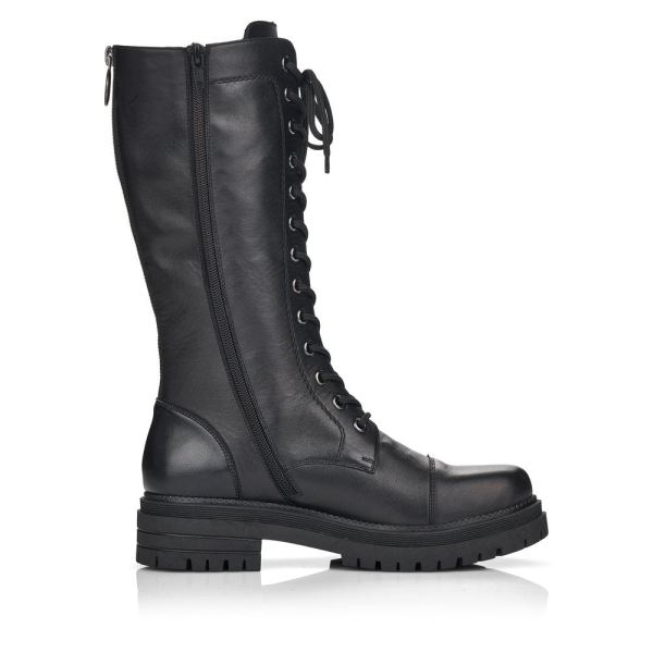 Rieker Leather Women's Mid height boots| Y3132 Mid-height Boots - Black | Free Delivery