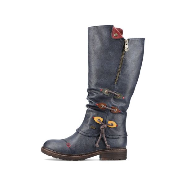 Rieker Synthetic leather Women's' Tall Boots| 94791 Tall Boots - Blue | Free Delivery
