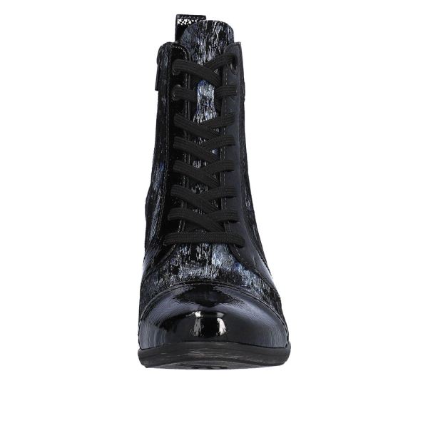 Remonte Suede Leather Women's mid height boots| D8797-14 Mid-height Boots - Blue Combination | Free Delivery