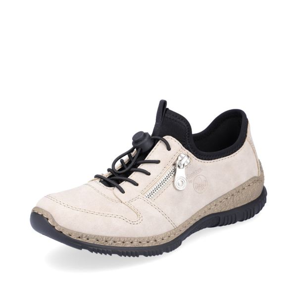 Rieker Leather Women's shoes| N32G0-00 - Beige | Free Delivery