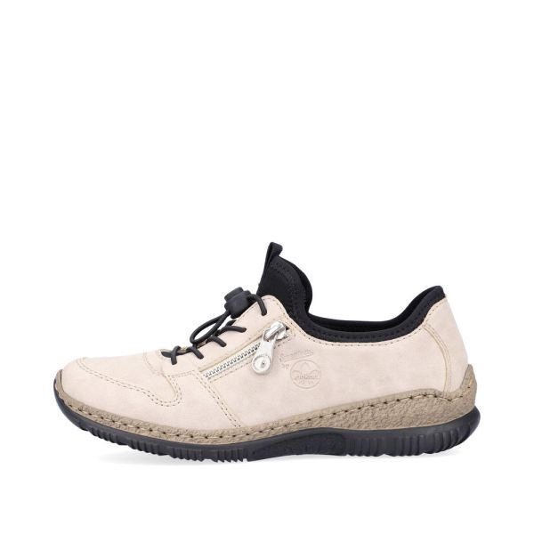 Rieker Leather Women's shoes| N32G0-00 - Beige | Free Delivery