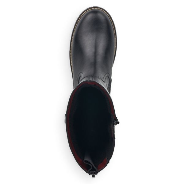 Remonte Leather Women's Tall Boots| D9376 Tall BootsFlip Grip - Black | Free Delivery