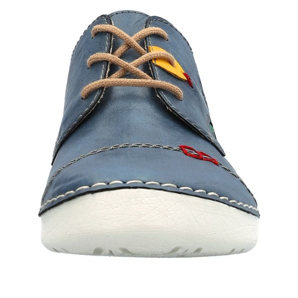 Rieker Women's shoes | Style 52528 Casual Lace-up - Blue | Free Delivery