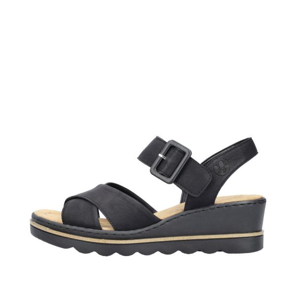 Rieker Women's sandals | Style 67463 Dress Sandal - Black | Free Delivery