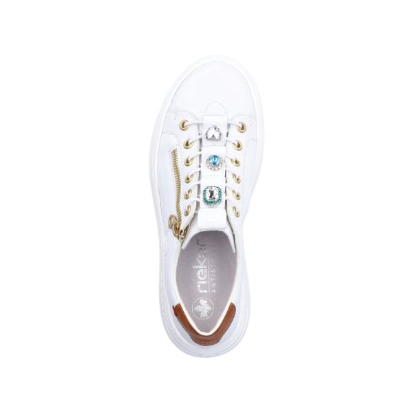 Rieker Women's shoes | Style N5452 Athletic Zipper - White | Free Delivery