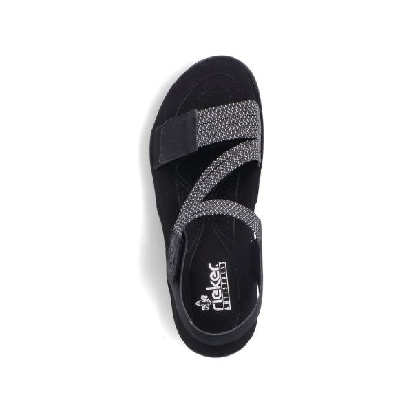 Rieker Women's sandals | Style 64870 Athletic Sandal - Black | Free Delivery