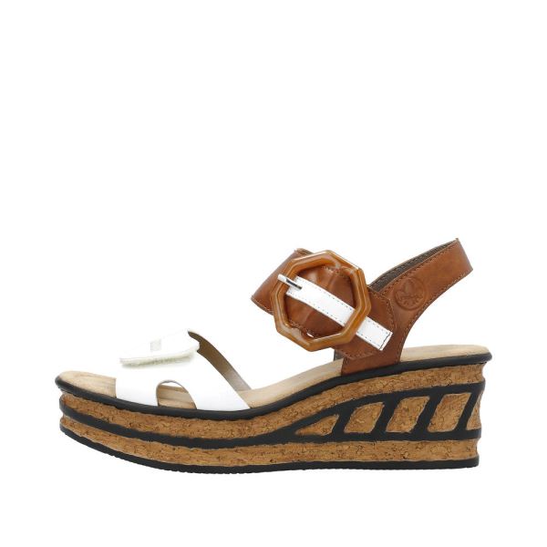 Rieker Women's sandals | Style 68176 Dress Sandal - White | Free Delivery