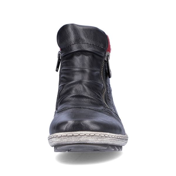 Remonte Leather Women's Mid Height Boots| R1486-22 Mid-height Boots - Black Combination | Free Delivery