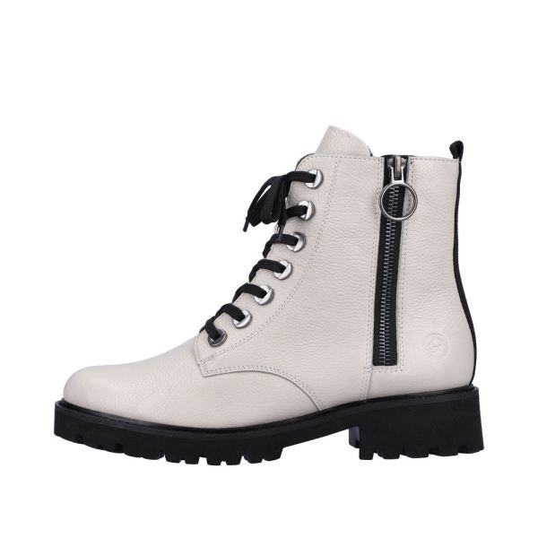 Remonte Leather Women's mid height boots| D8671 Mid-height Boots - White | Free Delivery