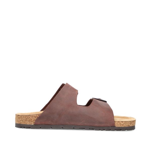 Rieker Men's sandals | Style 22190 Casual Mule - Brown | Free Delivery