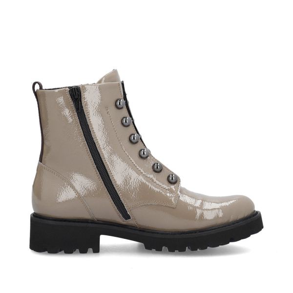 Remonte patent leather Women's short boots| D8670 Ankle Boots - Brown | Free Delivery