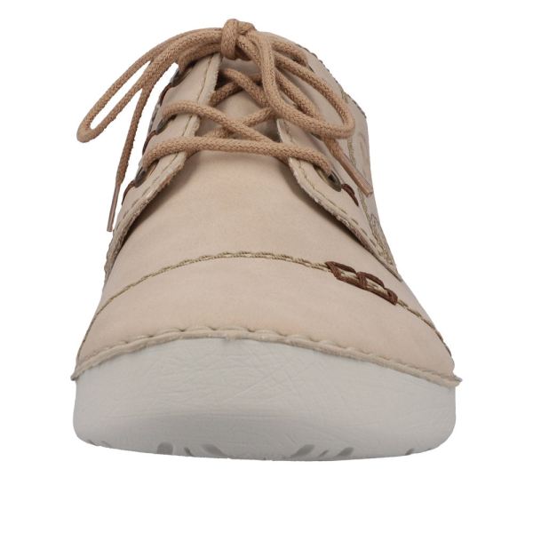 Rieker Women's shoes | Style 52520 Casual Lace-up - Beige | Free Delivery