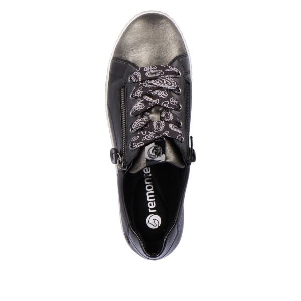 Remonte Leather Women's shoes| D5825 - Black Combination | Free Delivery
