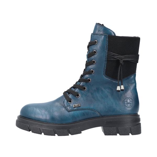 Rieker Synthetic Material Women's mid height boots| Z9124 Mid-height Boots - Blue | Free Delivery