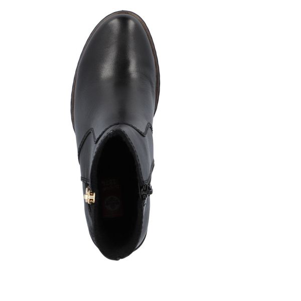 Rieker Leather Women's short boots | Y2557 Ankle Boots - Black | Free Delivery