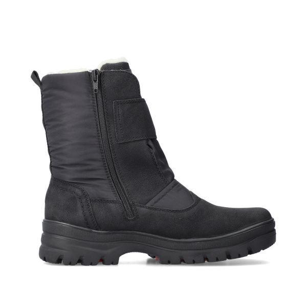 Rieker Synthetic leather Men's boots| F5484 Ankle BootsFlip Grip - Black | Free Delivery