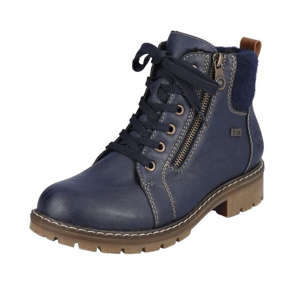 Rieker Synthetic Material Women's short boots| Y9105 Ankle Boots - Blue | Free Delivery