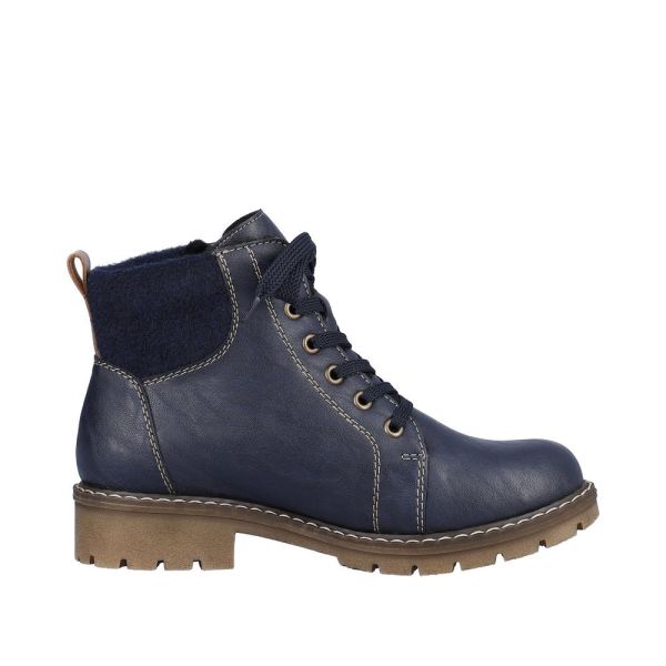 Rieker Synthetic Material Women's short boots| Y9105 Ankle Boots - Blue | Free Delivery