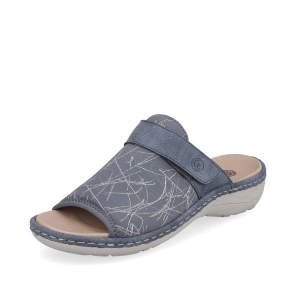Remonte Women's sandals | Style D7664 Casual Mule - Blue Combination | Free Delivery