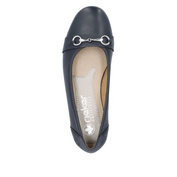 Rieker Women's shoes | Style L9360 Dress Ballerina - Blue | Free Delivery
