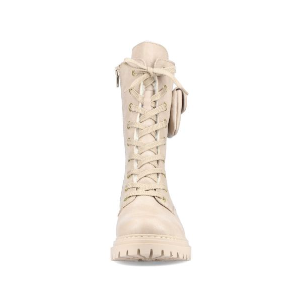 Rieker Synthetic leather Women's Mid height boots| 72622 Mid-height Boots - Beige | Free Delivery