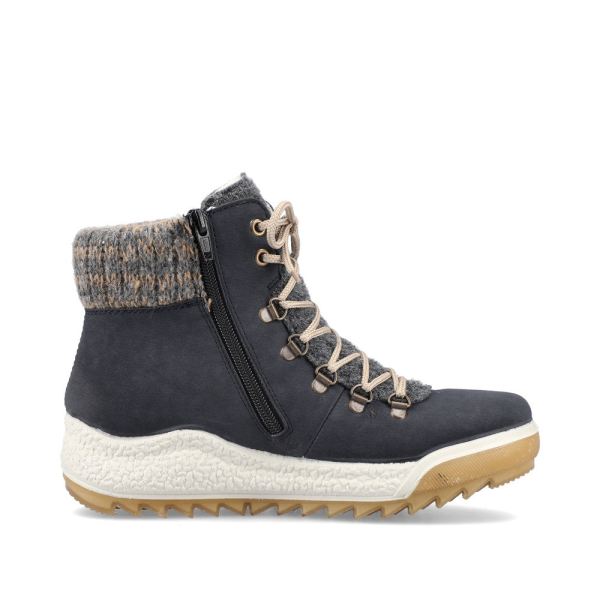 Rieker Synthetic leather Women's Short Boots| Y4730 Ankle Boots - Blue | Free Delivery