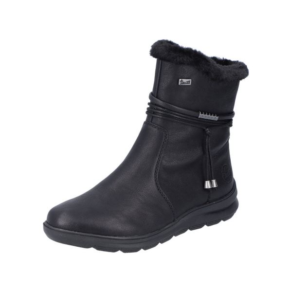 Rieker Synthetic Material Women's short boots| Z0070 Ankle Boots - Black | Free Delivery