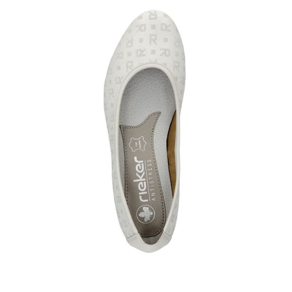 Rieker Women's shoes | Style 51994 Dress Ballerina - White | Free Delivery