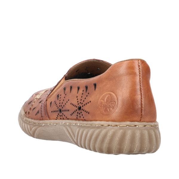 Rieker Women's shoes | Style N0967 Casual Slip-on - Brown | Free Delivery