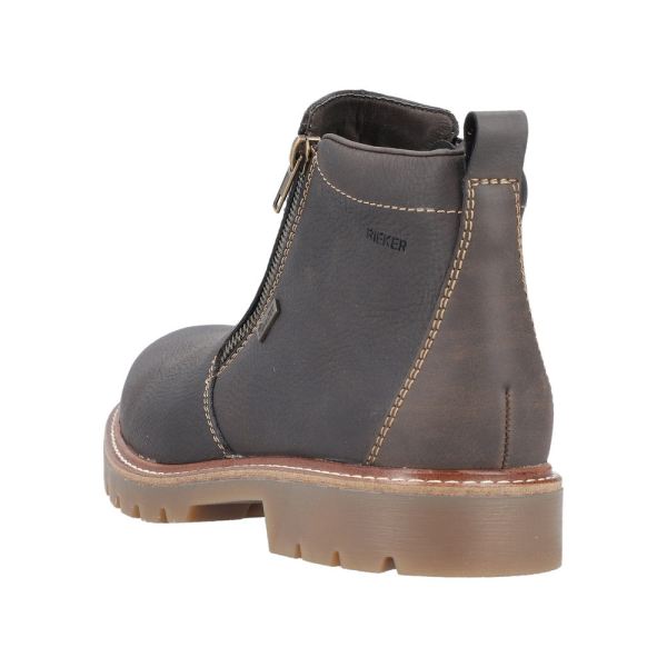 Rieker Leather Men's Boots| 39871 Ankle BootsFiber Grip - Brown | Free Delivery