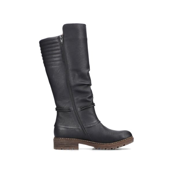 Rieker Synthetic leather Women's Tall Boots| Z4776 Tall Boots - Black | Free Delivery