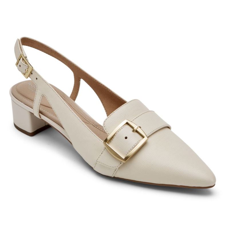 ROCKPORT - WOMEN'S TOTAL MOTION GRACIE BUCKLE HEEL-VANILLA