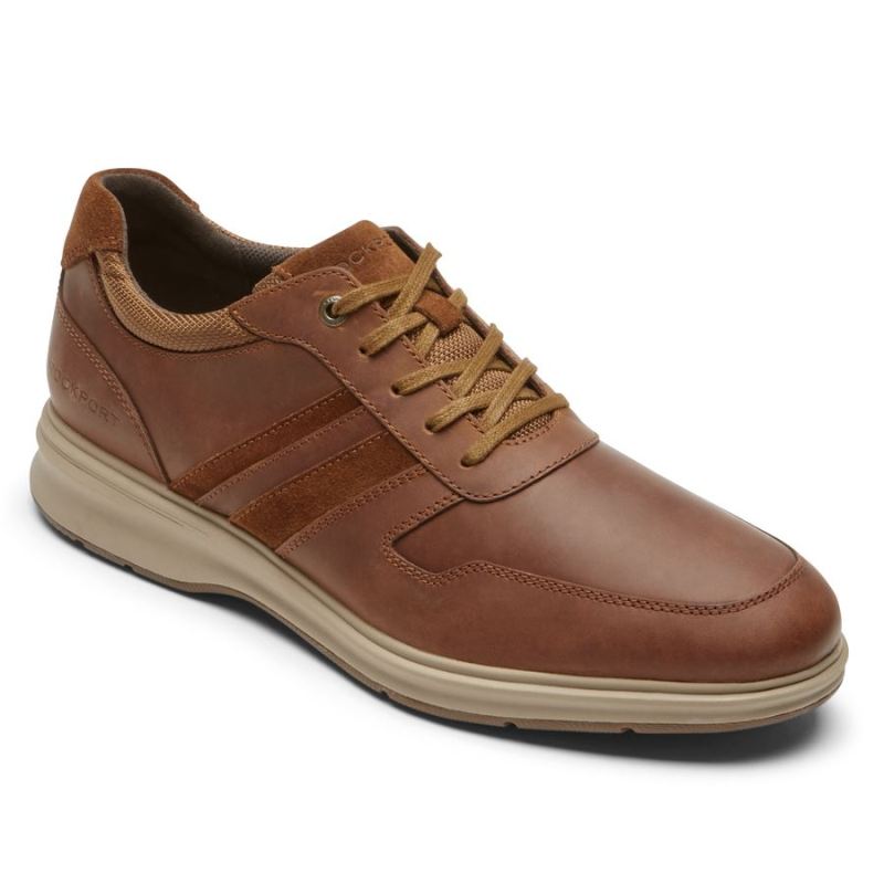 ROCKPORT - MEN'S TOTAL MOTION CITY OXFORD-BROWN LEATHER