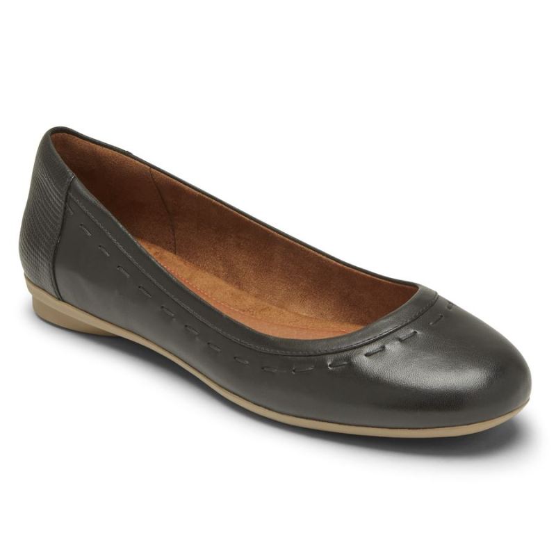 ROCKPORT - WOMEN'S COBB HILL MAIIKA BALLET FLAT-BLACK