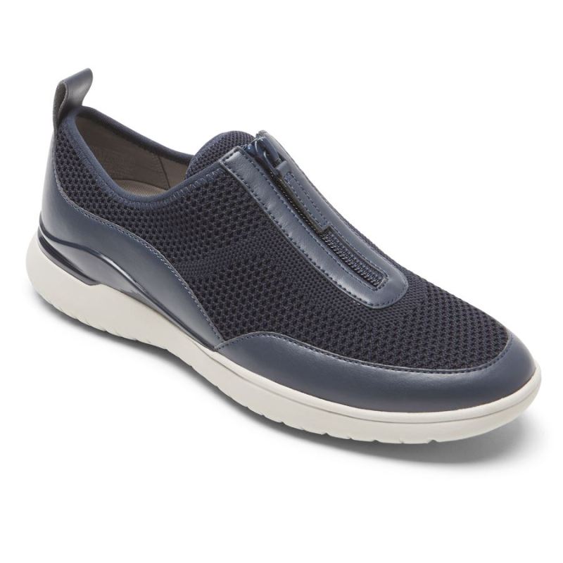 ROCKPORT - WOMEN'S TOTAL MOTION SPORT ZIP SNEAKER-NAVY