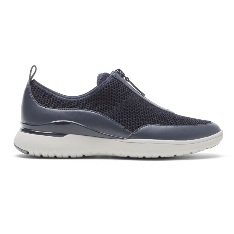 ROCKPORT - WOMEN'S TOTAL MOTION SPORT ZIP SNEAKER-NAVY