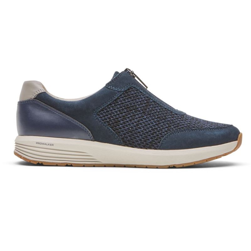 ROCKPORT - WOMEN'S TRUSTRIDE PROWALKER ZIP SNEAKER-INDIGO