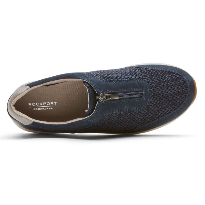 ROCKPORT - WOMEN'S TRUSTRIDE PROWALKER ZIP SNEAKER-INDIGO