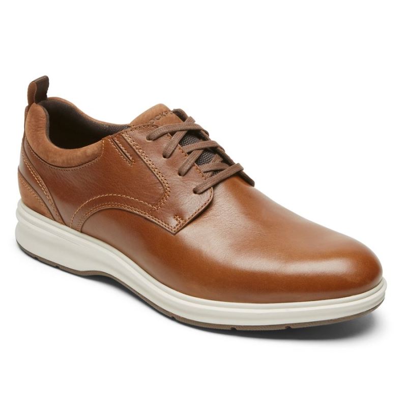 ROCKPORT - MEN'S TOTAL MOTION CITY PLAIN TOE OXFORD-TAN