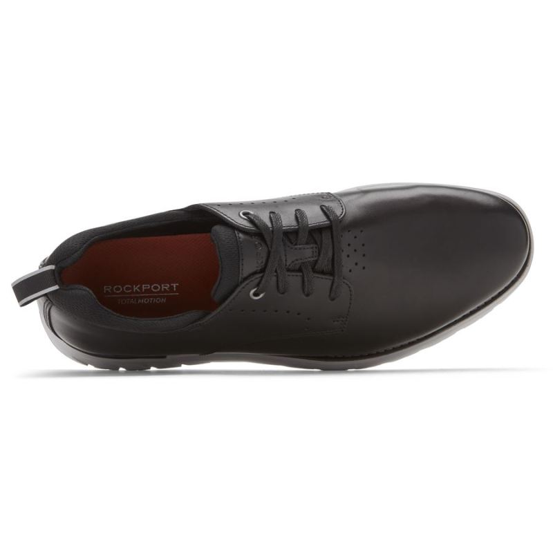 ROCKPORT - MEN'S TOTAL MOTION SPORT PLAIN TOE OXFORD-BLACK