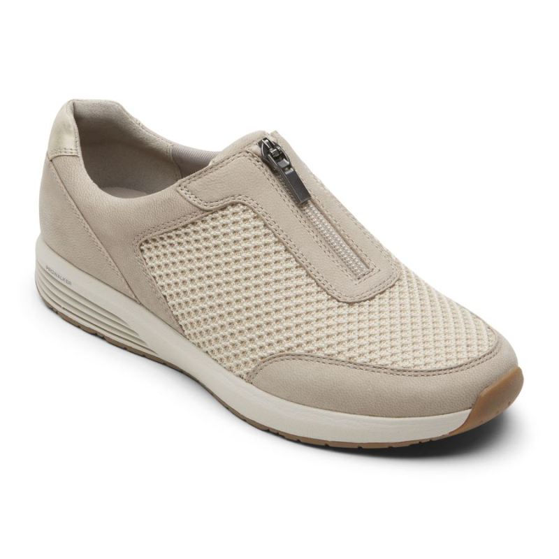 ROCKPORT - WOMEN'S TRUSTRIDE PROWALKER ZIP SNEAKER-VANILLA