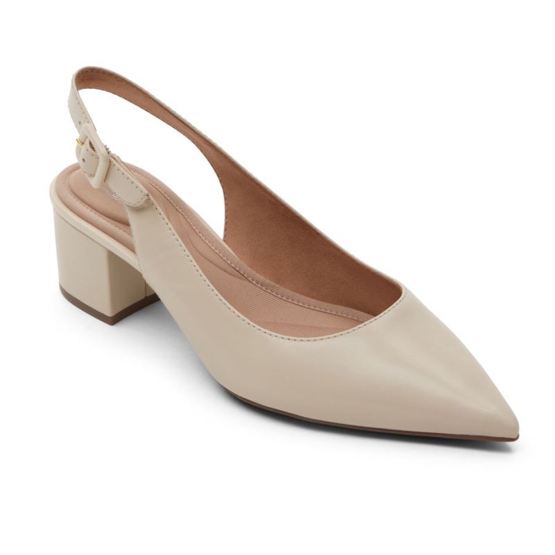 ROCKPORT - WOMEN'S TOTAL MOTION NOELLE SLINGBACK HEEL-VANILLA