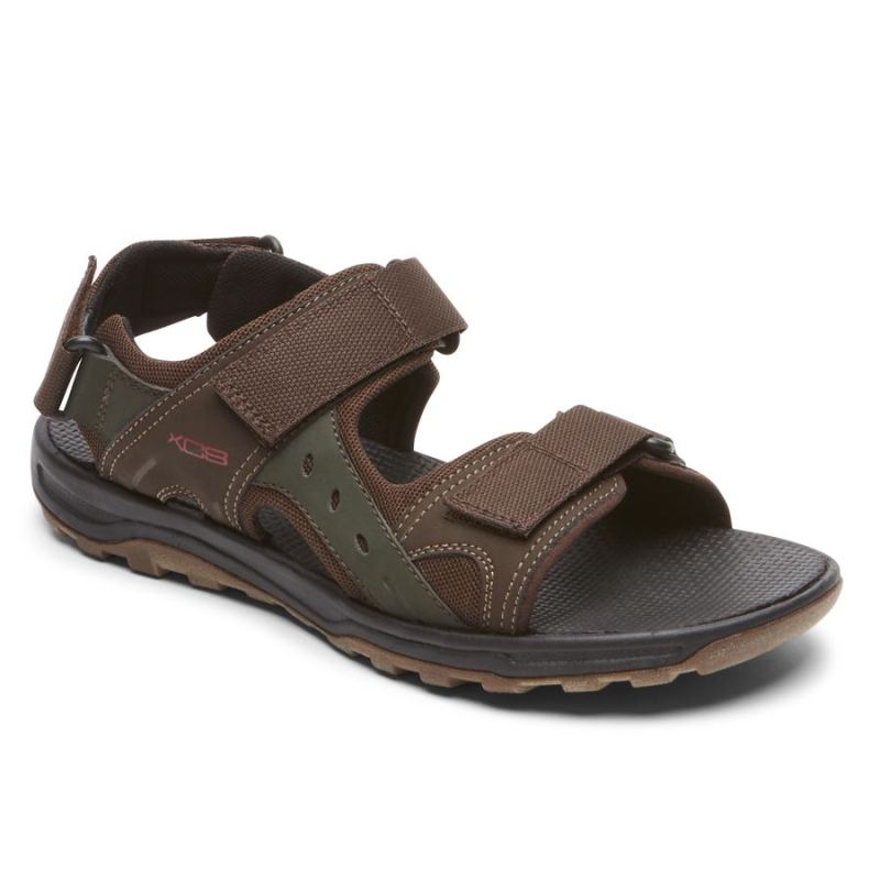 ROCKPORT - MEN'S XCS TRAIL TECHNIQUE ADJUSTABLE SANDAL-BROWN MULTI