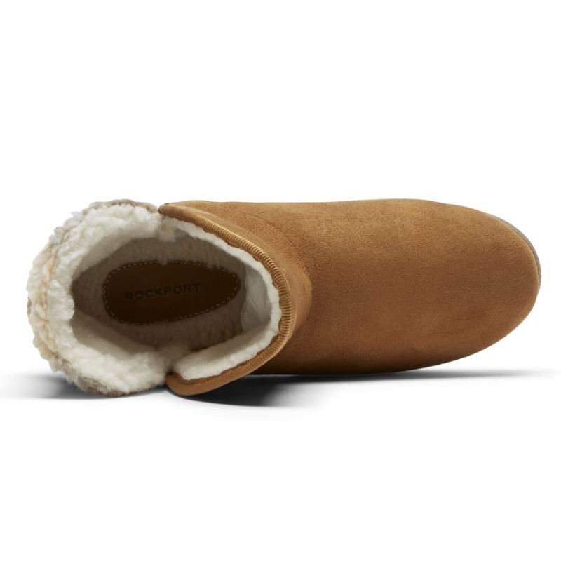 ROCKPORT - WOMEN'S TRUTECH VEDA SLIPPER BOOT-TAN PLAID