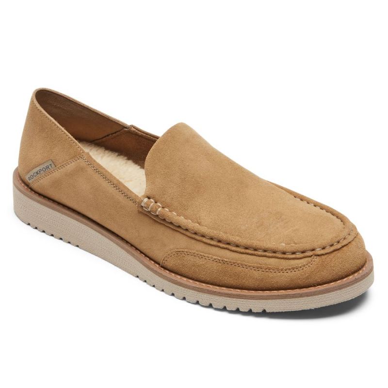 ROCKPORT - MEN'S AXELROD CRUSHBACK SLIP-ON-VICUNA NUBUCK